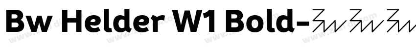 Bw Helder W1 Bold字体转换